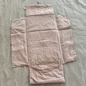 Light cream Foldable changing pad - petit picotin (French brand) - linen